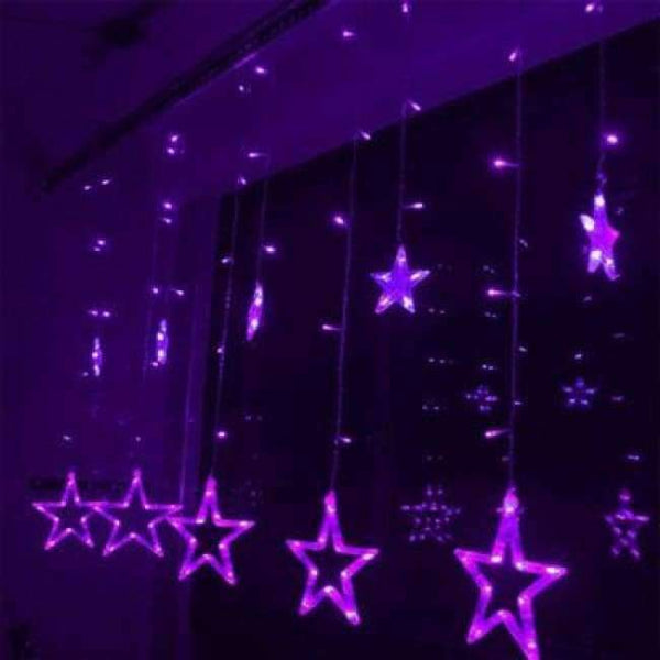 Planet Gates purple / small stars Led Christmas Lights AC 220v LED Star Curtain Light Holiday lights for Party/New year Decoration Christmas Lights