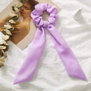 Stripe Ribbon Hair Scrunchies Women Elastic Hair Bands Scarf Hair Ties Rope Ponytail Holder Girls Hair Accessories