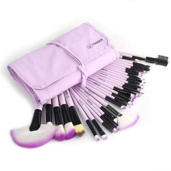 Planet Gates Purple / United States 32Pcs Set Professional Makeup Brush Foundation Eye Shadows Lipsticks Powder Make Up Brushes Tools w/ Bag pincel maquiagem