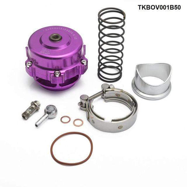 Planet Gates Purple Universal Q Aluminum Blow Off Valve BOV 50MM Flange Jdm Racing Car TKBOV001B50