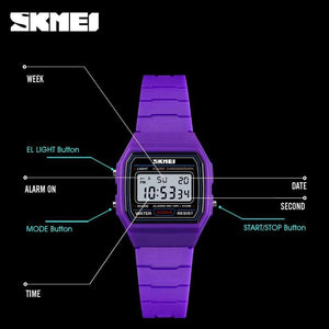 Planet Gates Purple watch Kids Watches Sports Style Waterproof Wristwatch Alarm Clock Luminous Digital Watches Relogio Children Watch 1460