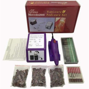 Planet Gates PURPLE WITH BOX Electric Nail Art Drill Machine Manicure Pedicure Pen Tool Set Kit+30pcs nail drill bit+150pcs sanding bands