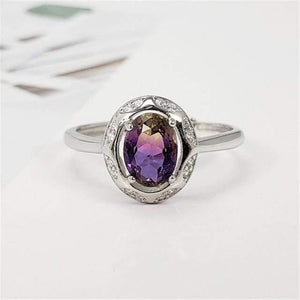Planet Gates Purple with Yellow 925 Sterling Silver Ring S925 Genuine Pure Silver Blue Purple Amethyst Gem Stone OL Luxury Diamond Rings