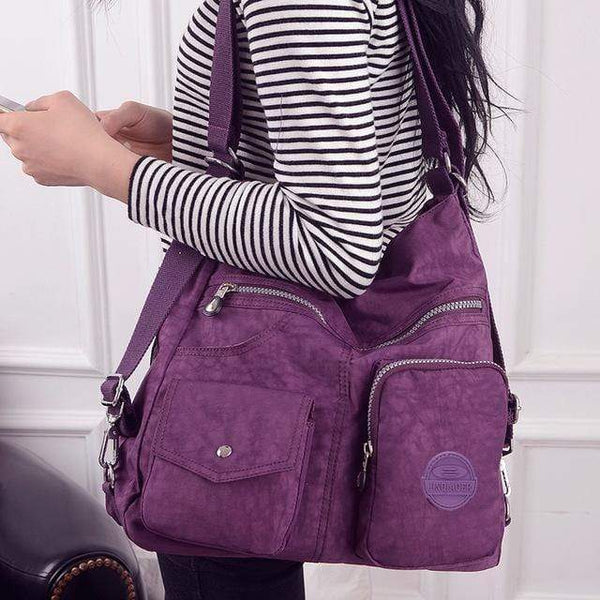 Planet Gates Purple Women Nylon Backpack Natural School Bags For Teenager Casual Female Shoulder Bags Mochila Travel Bookbag Knapsack