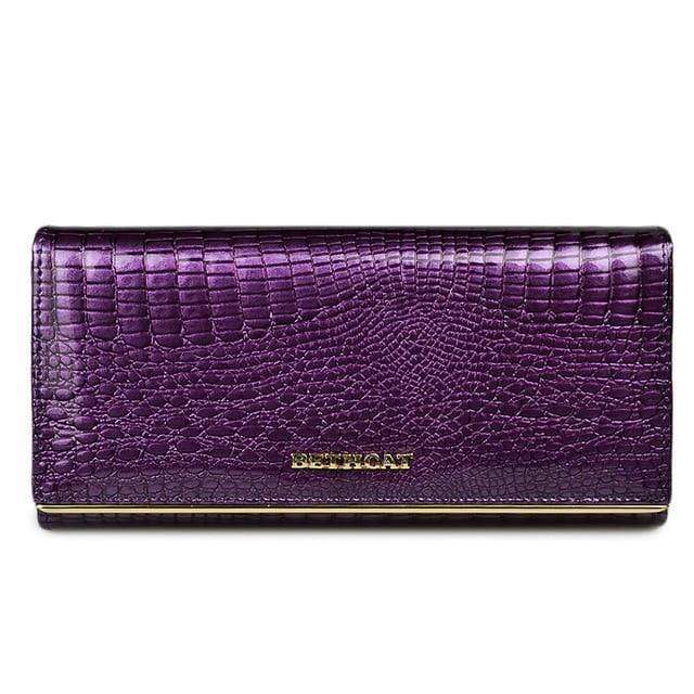 Planet Gates Women Wallet and Purses Genuine Leather Female Coin Card Holder Purse Ladies Money Bags Alligator Cow Wallets