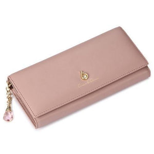 Planet Gates Purple Women Wallet PU Magnetic Closure Women Wallets Long Wallets Clutch Purse Red Card Holder Coin Purse Clasps New