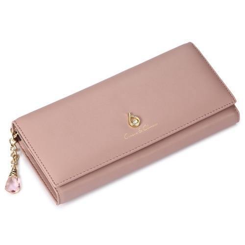 Planet Gates Purple Women Wallet PU Magnetic Closure Women Wallets Long Wallets Clutch Purse Red Card Holder Coin Purse Clasps New