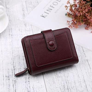 Planet Gates purple Women Wallets New Luxury Brand Red Black Small Mini Coin Purse Hasp Card Holder Lady Wallet Zipper Female Leather Buckle