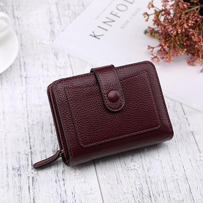 Planet Gates purple Women Wallets New Luxury Brand Red Black Small Mini Coin Purse Hasp Card Holder Lady Wallet Zipper Female Leather Buckle