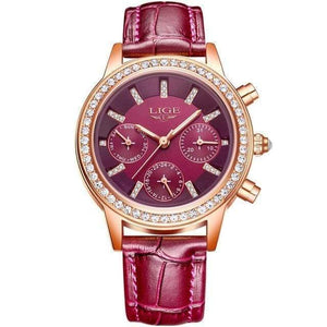 Planet Gates purple Women Watch Fashion Casual Leather Quartz Watch Ladies Diamond Dress Watches Female gift Relogio Feminino