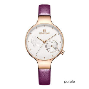 Planet Gates purple Women Watches Top Luxury Brand Ladies Quartz Watches Genuine Leather Watchband Casual Wrist Watches Gift For Girls