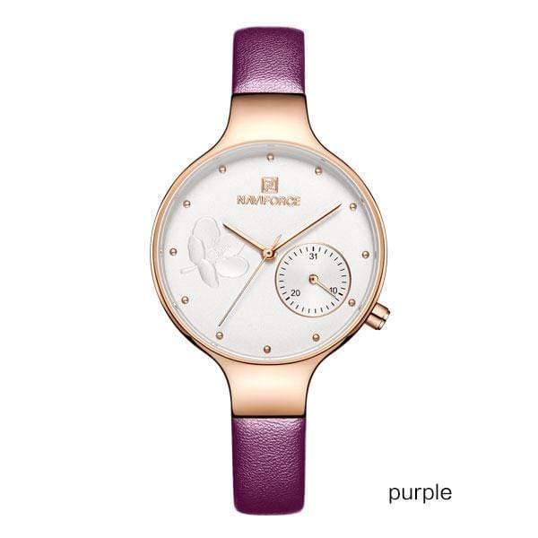 Planet Gates purple Women Watches Top Luxury Brand Ladies Quartz Watches Genuine Leather Watchband Casual Wrist Watches Gift For Girls