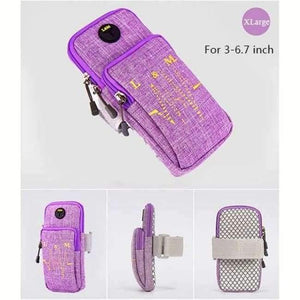 Planet Gates Purple- XLarge IPhone X 8 7 Plus Case Arm Cell Phone Holder For Phone On Hand Tiske Sports Phone Pouch Universal for 3.5-6.7 Inches