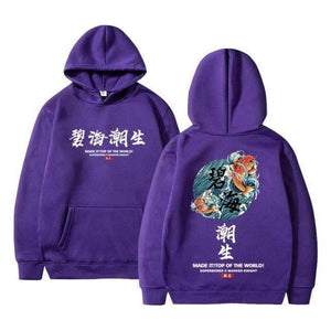 Planet Gates purple / XS Streetwear Chinese characters Men Hoodies Sweatshirts Fashion Autumn Hip Hop Black Hoodie Erkek sweatshirt