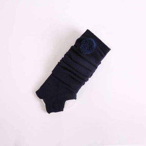 Planet Gates purplish blue Winter boots set wool ball jacket foot long knee socks tights women Stocking Thigh High thick leg warmers