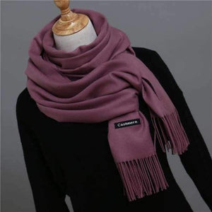 Planet Gates Purplish skin / China Women scarf soild winter cashmere scarves for ladies neck warm pashmina long shawl wraps bandana foulard female head hijab