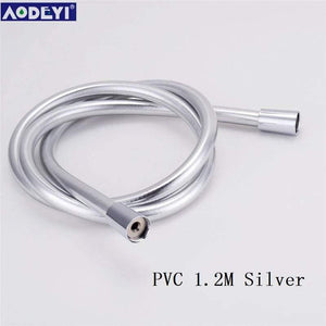 PVC High Pressure Silver & Black PVC Smooth Shower Hose For Bath Handheld Shower Head Flexible Shower Hose Free Shipping 11-088