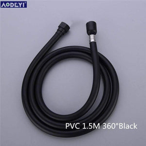 PVC High Pressure Silver & Black PVC Smooth Shower Hose For Bath Handheld Shower Head Flexible Shower Hose Free Shipping 11-088
