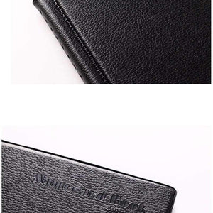 Planet Gates PVC Leather Business Card Holder Journal Name Card Book Office Supplies Brown Black 180 Pieces