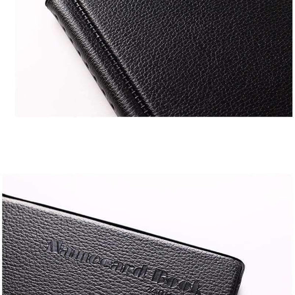Planet Gates PVC Leather Business Card Holder Journal Name Card Book Office Supplies Brown Black 180 Pieces