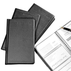 Planet Gates PVC Leather Business Card Holder Journal Name Card Book Office Supplies Brown Black 180 Pieces