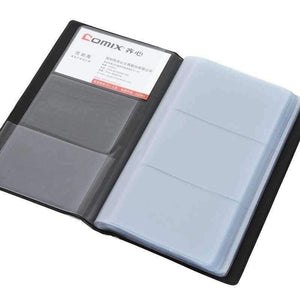 Planet Gates PVC Leather Business Card Holder Journal Name Card Book Office Supplies Brown Black 180 Pieces