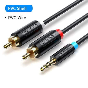 Planet Gates PVC Shell / China / 0.5m Vention RCA Cable 3.5mm to 2RCA Splitter RCA Jack 3.5 Cable RCA Audio Cable for Smartphone Amplifier Home Theater AUX Cable RCA