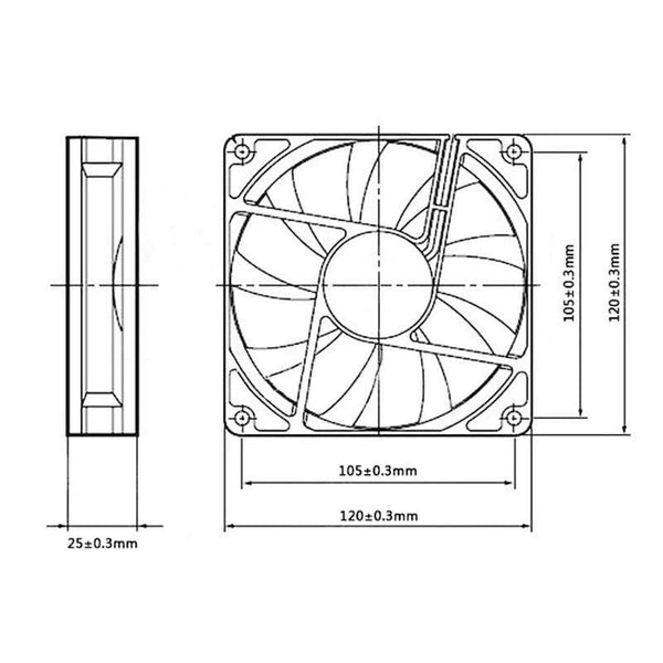 Planet Gates PWM 4 Pin 120mm Computer Case Fan Silent 12CM Fan CPU Cooling RGB Quiet PC Cooler Fan Case Fans 12V DC Adjust Fan Speed