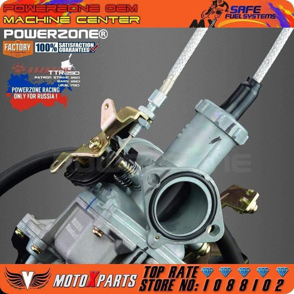 Planet Gates PZ30 30mm Carburetor Accelerating Pump Racing  200cc 250cc For Keihin ABM IRBIS TTR 250 With Dual Throttle Cable
