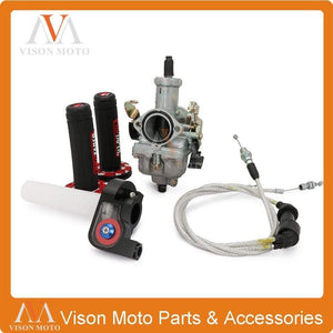 Planet Gates PZ30 30mm Carburetor Tuning Tuned Power Jet 200 250cc For Keihin ABM IRBIS TTR 250 With Visiable Throttle Cable Pro Taper Grips