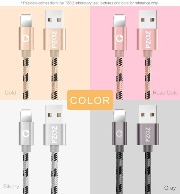 Planet Gates PZOZ 10 pieces usb cable for iphone cable 8 7 6 plus 6s 5 5s se x ipad air mini fast charging cables phone charger data adapter