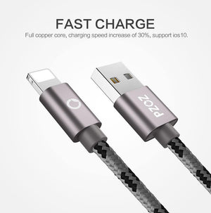 Planet Gates PZOZ 10 pieces usb cable for iphone cable 8 7 6 plus 6s 5 5s se x ipad air mini fast charging cables phone charger data adapter
