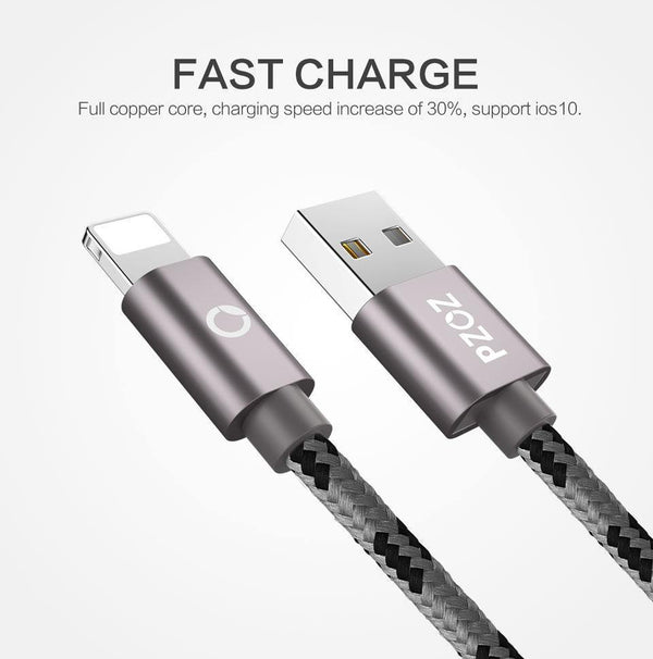 Planet Gates PZOZ 10 pieces usb cable for iphone cable 8 7 6 plus 6s 5 5s se x ipad air mini fast charging cables phone charger data adapter
