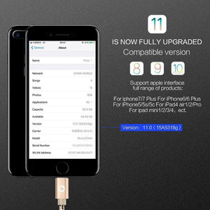 Planet Gates PZOZ 10 pieces usb cable for iphone cable 8 7 6 plus 6s 5 5s se x ipad air mini fast charging cables phone charger data adapter