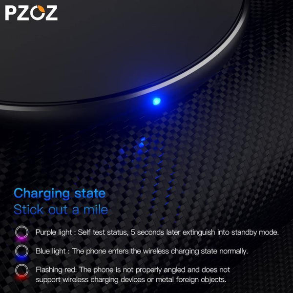 Planet Gates PZOZ 7.5W QI Wireless Charger adapter phone usb Fast Charging Pad For iphone X 8 plus Samsung S9 S8 S7 Note 8 xiaomi mi mix 2s