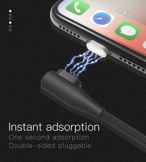 Planet Gates PZOZ 90 degree Micro USB Magnetic Cable Fast Charging Adapter Phone Cables Microusb Android Data Charger For Xiaomi redmi Tablet