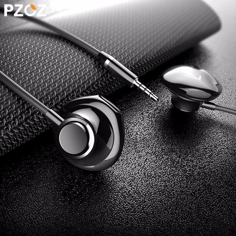 Planet Gates PZOZ Bass Earphone 3.5mm Wired control Headset With Mic In-Ear sport earbud earphones mini For iphone xiaomi Samsung Huawei MP3