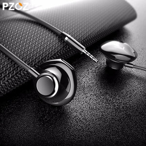 Planet Gates PZOZ Bass Earphone 3.5mm Wired control Headset With Mic In-Ear sport earbud earphones mini For iphone xiaomi Samsung Huawei MP3