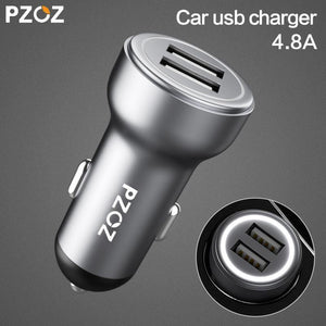 Planet Gates PZOZ Car Charger Dual USB 4.8A charging Mobile Phone Adapter For iPhone 7 6 Samsung Xiaomi micro mini dash Car-charger universal