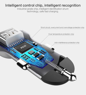 Planet Gates PZOZ Car Charger Dual USB 4.8A charging Mobile Phone Adapter For iPhone 7 6 Samsung Xiaomi micro mini dash Car-charger universal