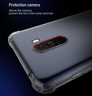 PZOZ For Xiaomi Pocophone F1 Case Shockproof Phone Protection Shell Cover TPU Soft Clear Protector Bag For Xiaomi F1 PocophoneF1 - Planet Gates