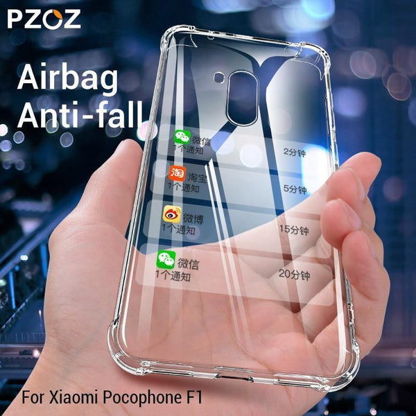 Planet Gates PZOZ For Xiaomi Pocophone F1 Case Shockproof Phone Protection Shell Cover TPU Soft Clear Protector Bag For Xiaomi F1 PocophoneF1