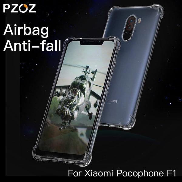 Planet Gates PZOZ For Xiaomi Pocophone F1 Case Shockproof Phone Protection Shell Cover TPU Soft Clear Protector Bag For Xiaomi F1 PocophoneF1