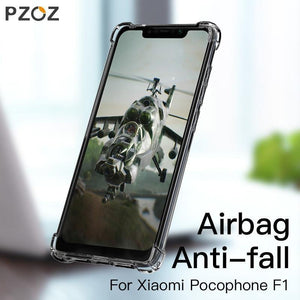 Planet Gates PZOZ For Xiaomi Pocophone F1 Case Shockproof Phone Protection Shell Cover TPU Soft Clear Protector Bag For Xiaomi F1 PocophoneF1