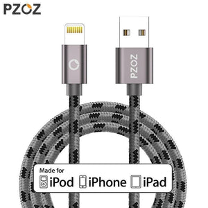 Planet Gates PZOZ Lightning Cable USB cable Fast Charger MFI Cables For i6 iphone X 8 7 6 6s Plus iphone 5s 5se ipad air Mobile phone Cabel