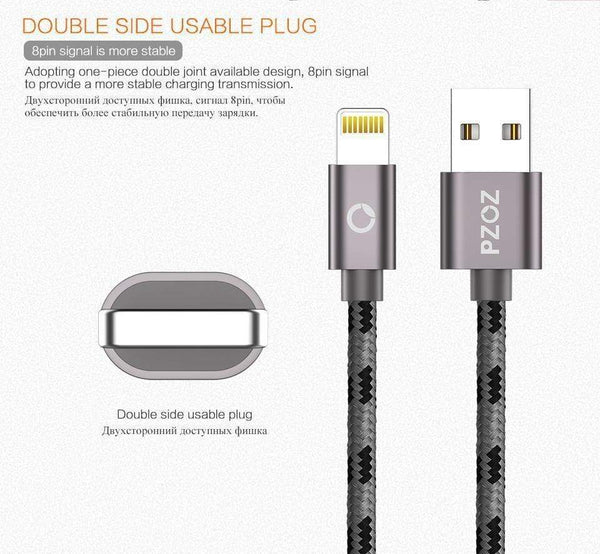 Planet Gates PZOZ Lightning Cable USB cable Fast Charger MFI Cables For i6 iphone X 8 7 6 6s Plus iphone 5s 5se ipad air Mobile phone Cabel