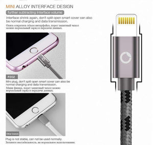 Planet Gates PZOZ Lightning Cable USB cable Fast Charger MFI Cables For i6 iphone X 8 7 6 6s Plus iphone 5s 5se ipad air Mobile phone Cabel