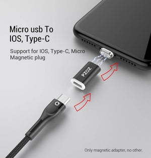 Planet Gates PZOZ Magnetic Adapter Cable Micro usb Adapter Fast Charging Phone Microusb Type-C Magnet Charger usb c For iphone xiaomi Type C