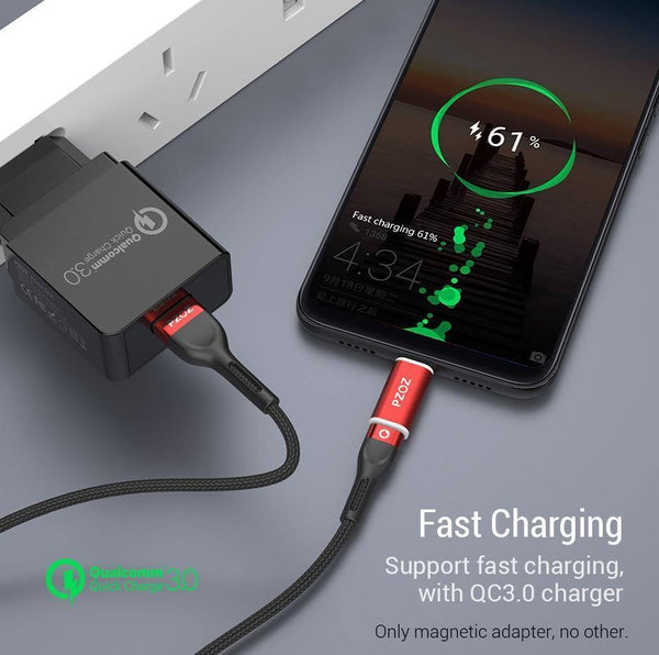 Planet Gates PZOZ Magnetic Adapter Cable Micro usb Adapter Fast Charging Phone Microusb Type-C Magnet Charger usb c For iphone xiaomi Type C