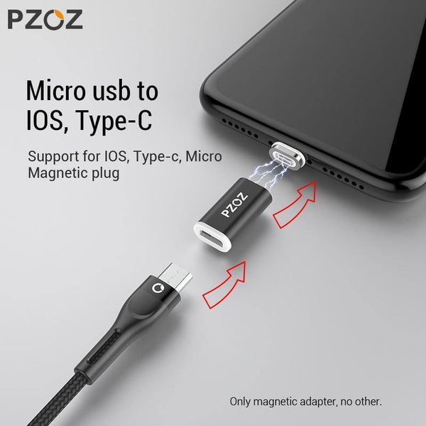 Planet Gates PZOZ Magnetic Adapter Cable Micro usb Adapter Fast Charging Phone Microusb Type-C Magnet Charger usb c For iphone xiaomi Type C